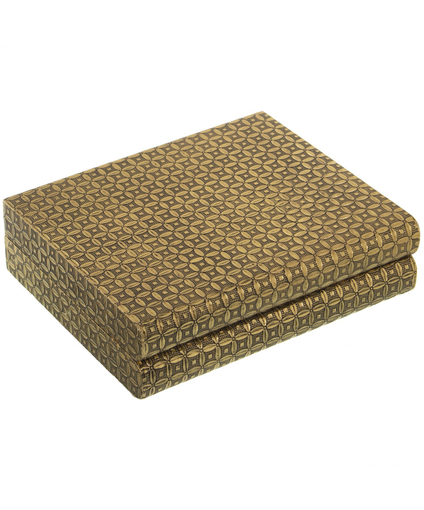 Joyero Metal Dorado C/ Espejo