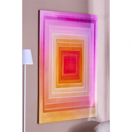 Cuadro Oleografía Alto Brillo Tonos Rosados