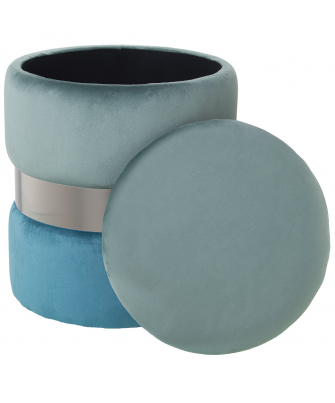 Puf Arcón Duo Azul / Verde Agua