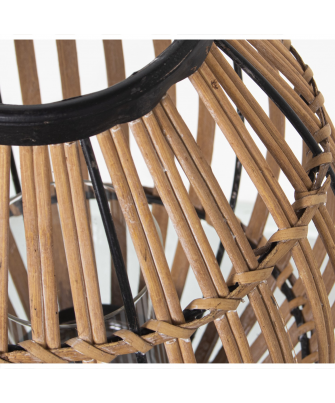 Farol Portavelas Mimbre C/ Asa