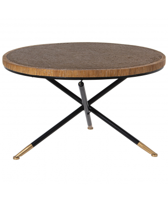 Mesa Centro Madera C/Borde Trenzado