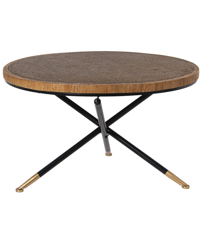 Mesa Centro Madera C/Borde Trenzado