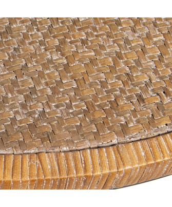 Mesa Centro Madera C/Borde Trenzado