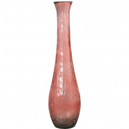 Jarrón Vidrio Reciclado 100cm Rosa
