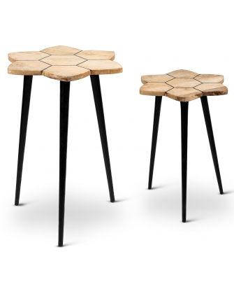 Set 2 Mesas Auxiliares Flor