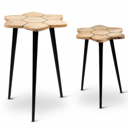 Set 2 Mesas Auxiliares Flor