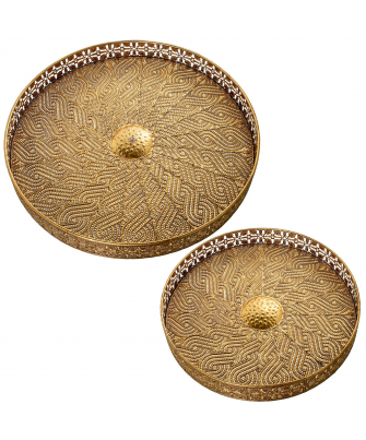 Set 2 Bandejas Centro De Mesa Arabesco