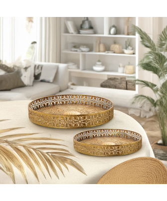 Set 2 Bandejas Centro De Mesa Arabesco