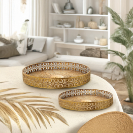 Set 2 Bandejas Centro De Mesa Arabesco