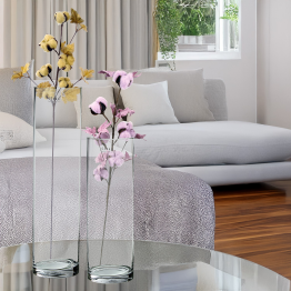 Jarrón Cristal Cilindro 40 cm