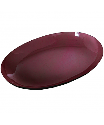 Centro Mesa Metal Esmaltado Burdeos