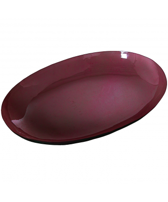 Centro Mesa Metal Esmaltado Burdeos
