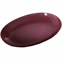 Centro Mesa Metal Esmaltado Burdeos