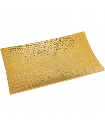 Centro Rect.cerámica Dorado 40x24x8cm