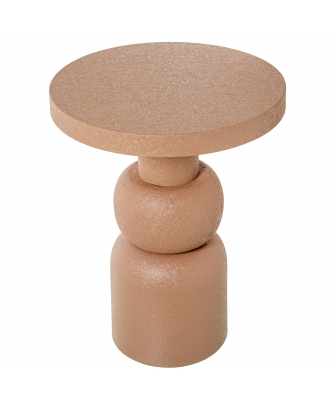 Mesa Auxiliar Metal Acabado Mate Rosa