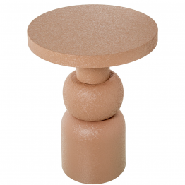 Mesa Auxiliar Metal Acabado Mate Rosa