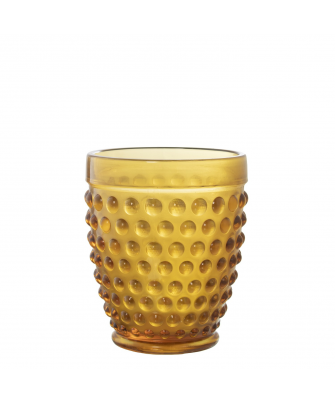 Vaso Bajo Cristal Mostaza 300ml Deco