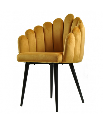 Silla Shell Velvet Amarillo