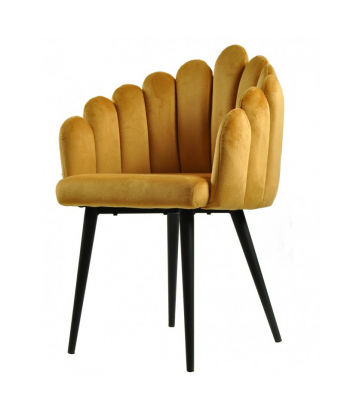Silla Shell Velvet Amarillo