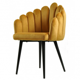 Silla Shell Velvet Amarillo