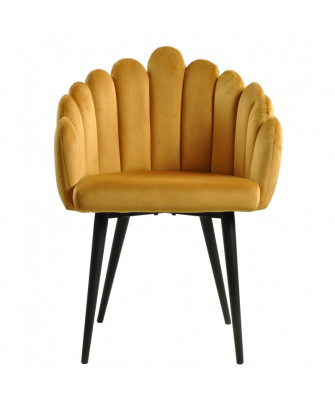 Silla Shell Velvet Amarillo