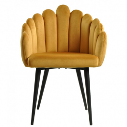 Silla Shell Velvet Amarillo