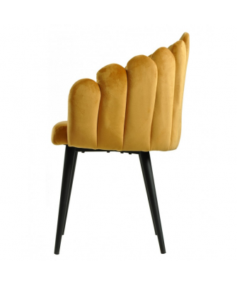 Silla Shell Velvet Amarillo