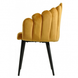 Silla Shell Velvet Amarillo