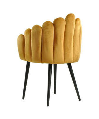 Silla Shell Velvet Amarillo
