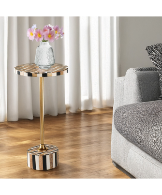 Mesita Auxiliar Deco Geométrico