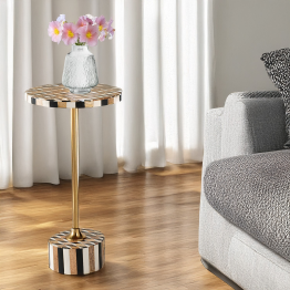 Mesita Auxiliar Deco Geométrico