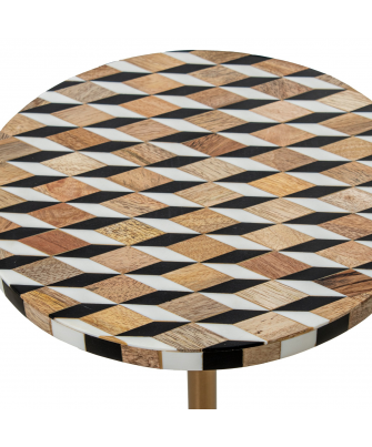 Mesita Auxiliar Deco Geométrico