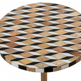 Mesita Auxiliar Deco Geométrico