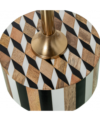 Mesita Auxiliar Deco Geométrico