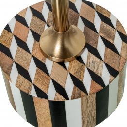 Mesita Auxiliar Deco Geométrico