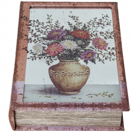 Set 2 Cajas Libro Madera / Espejo