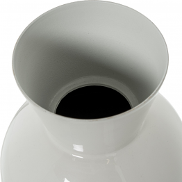 Jarrón Metal Esmaltado Blanco