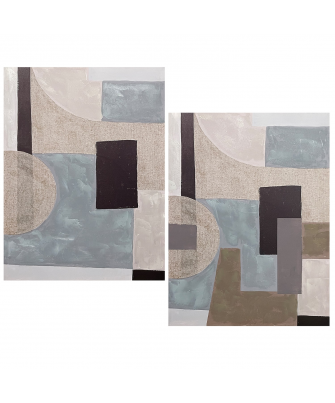 Set 2 Cuadros Lienzo Abstractos