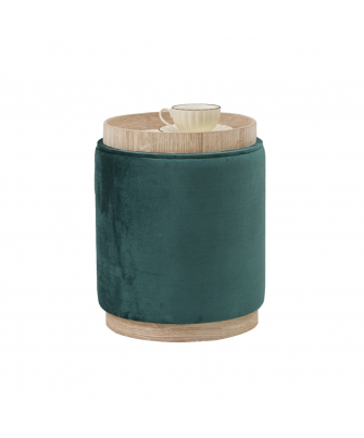 Puf Arcón/Bandeja Terciopelo Verde