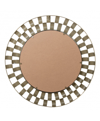 Espejo Metal 89cm Dorado Redondo Ø89x5cm