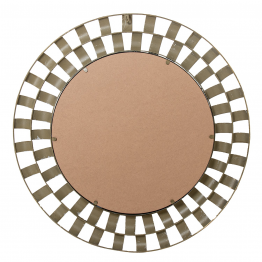 Espejo Metal 89cm Dorado Redondo Ø89x5cm