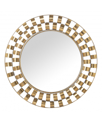 Espejo Metal 89cm Dorado Redondo Ø89x5cm