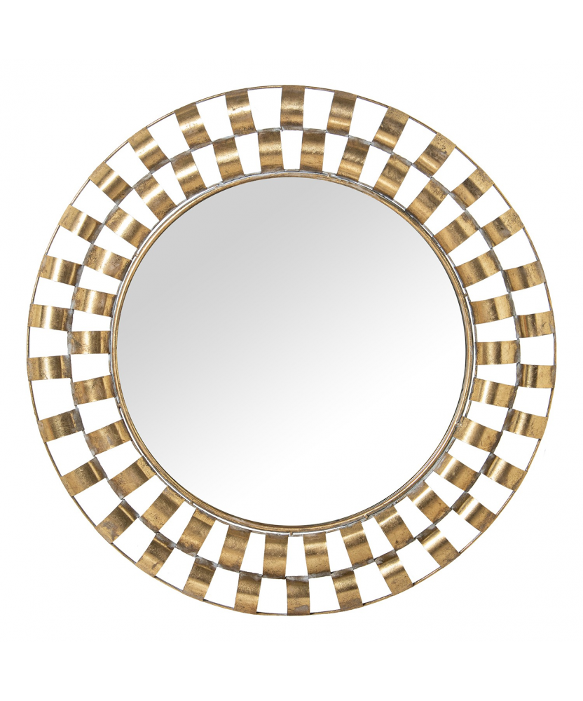 Espejo Metal 89cm Dorado Redondo Ø89x5cm