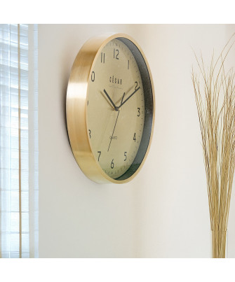 Reloj Pared Aluminio Dorado