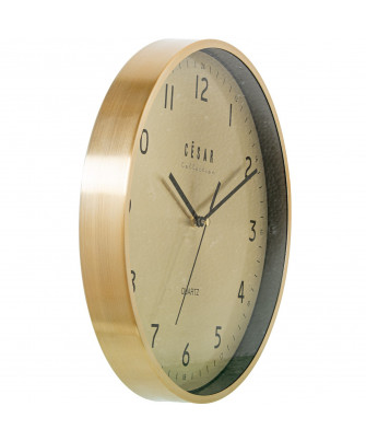 Reloj Pared Aluminio Dorado