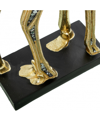 Figura Jirafa 69cm Resina Dorada 39x18x69cm