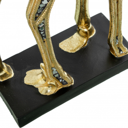 Figura Jirafa 69cm Resina Dorada 39x18x69cm