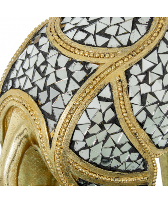 Figura Jirafa 69cm Resina Dorada 39x18x69cm