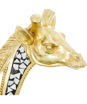 Figura Jirafa 69cm Resina Dorada 39x18x69cm