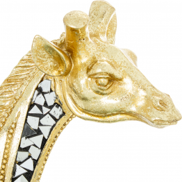 Figura Jirafa 69cm Resina Dorada 39x18x69cm